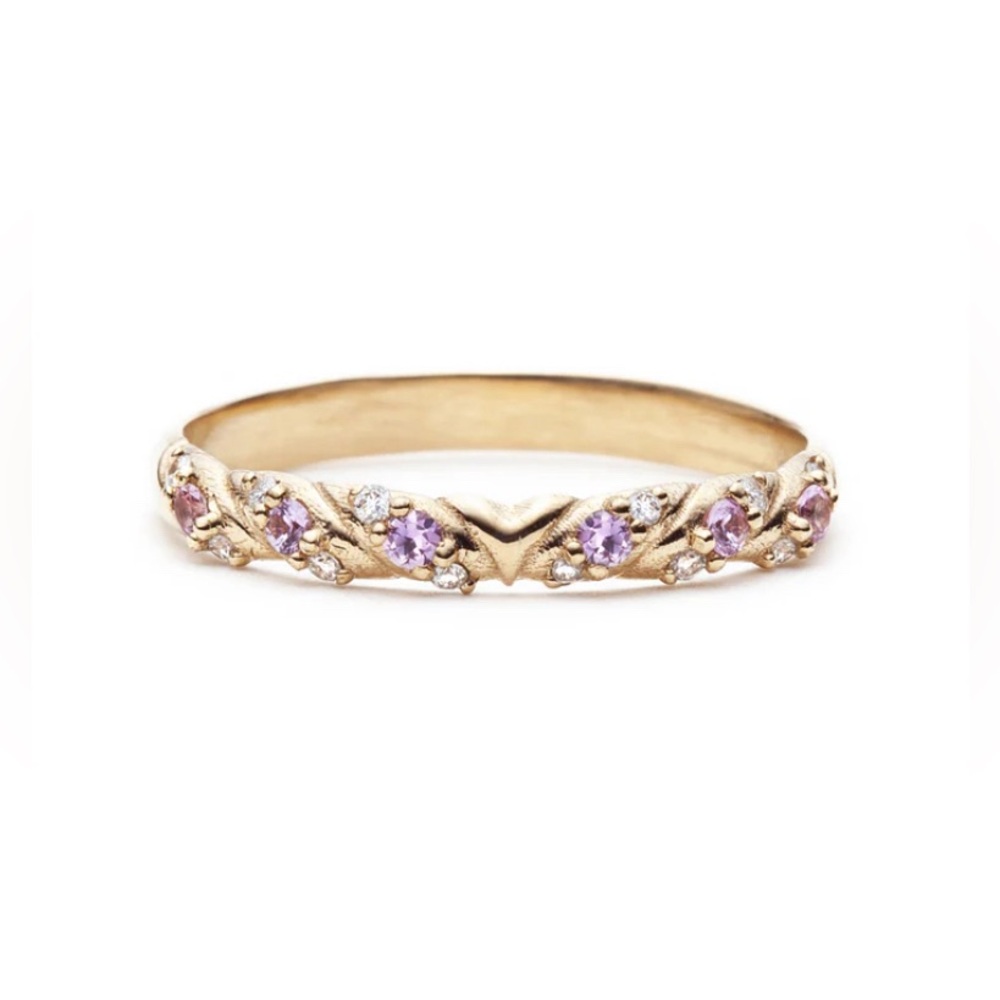 Sofia Zakia Saturn’s Garland Ring, Rose Gold, Size 5